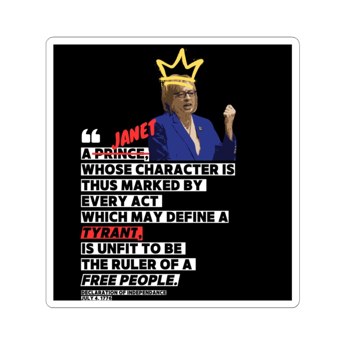 Empowering Political Kiss-Cut Stickers - Bold Quotes for Activists