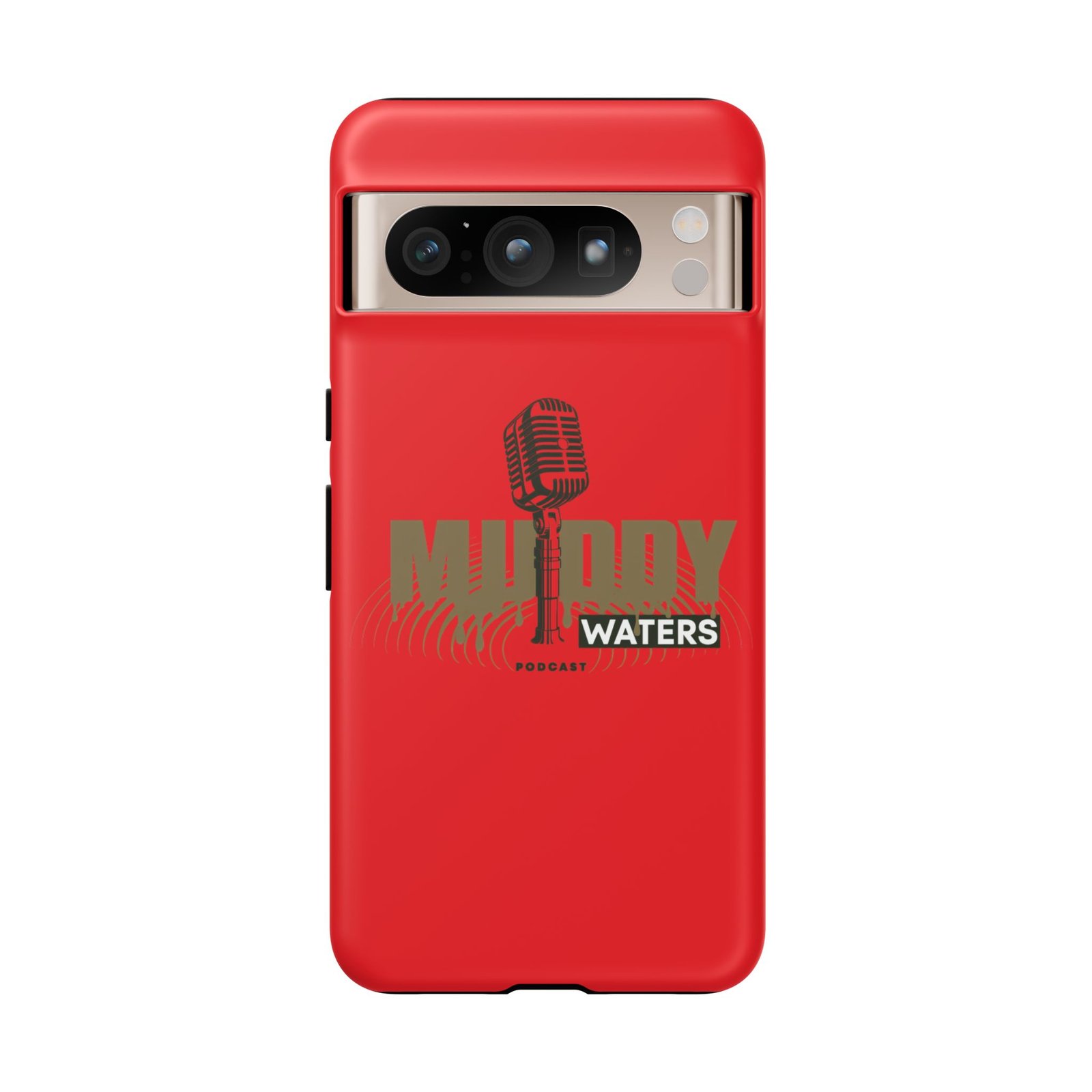 Muddy Waters Podcast Tough Phone Case – Retro Microphone Design - Image 140