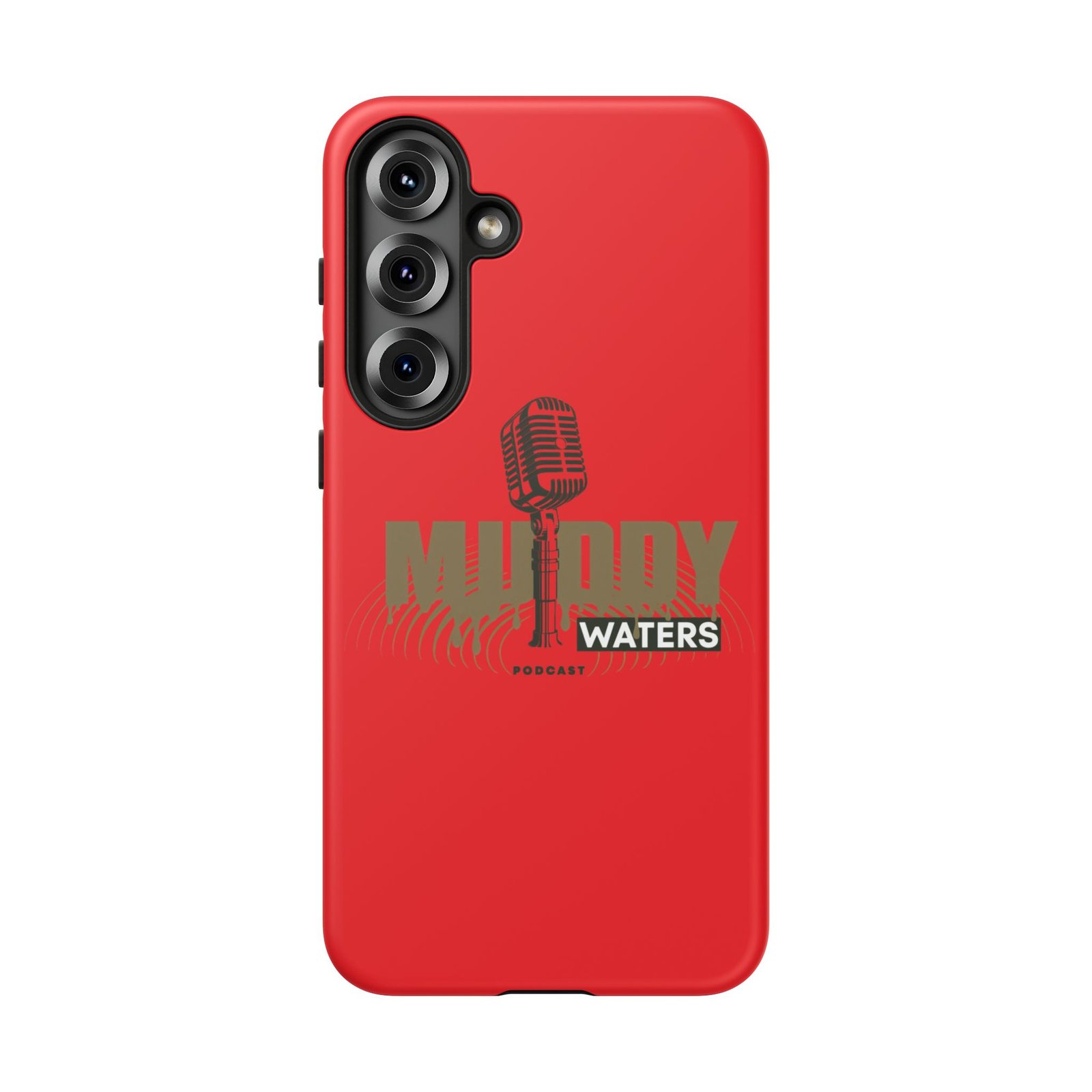 Muddy Waters Podcast Tough Phone Case – Retro Microphone Design - Image 210