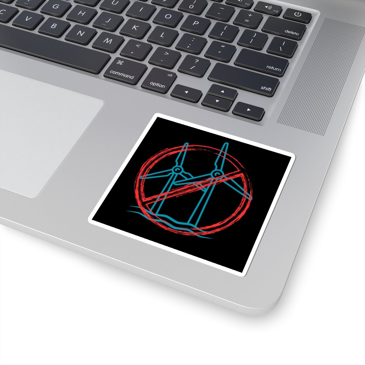 Eco-Protest Kiss-Cut Stickers - Wind Power Opposition - Image 2