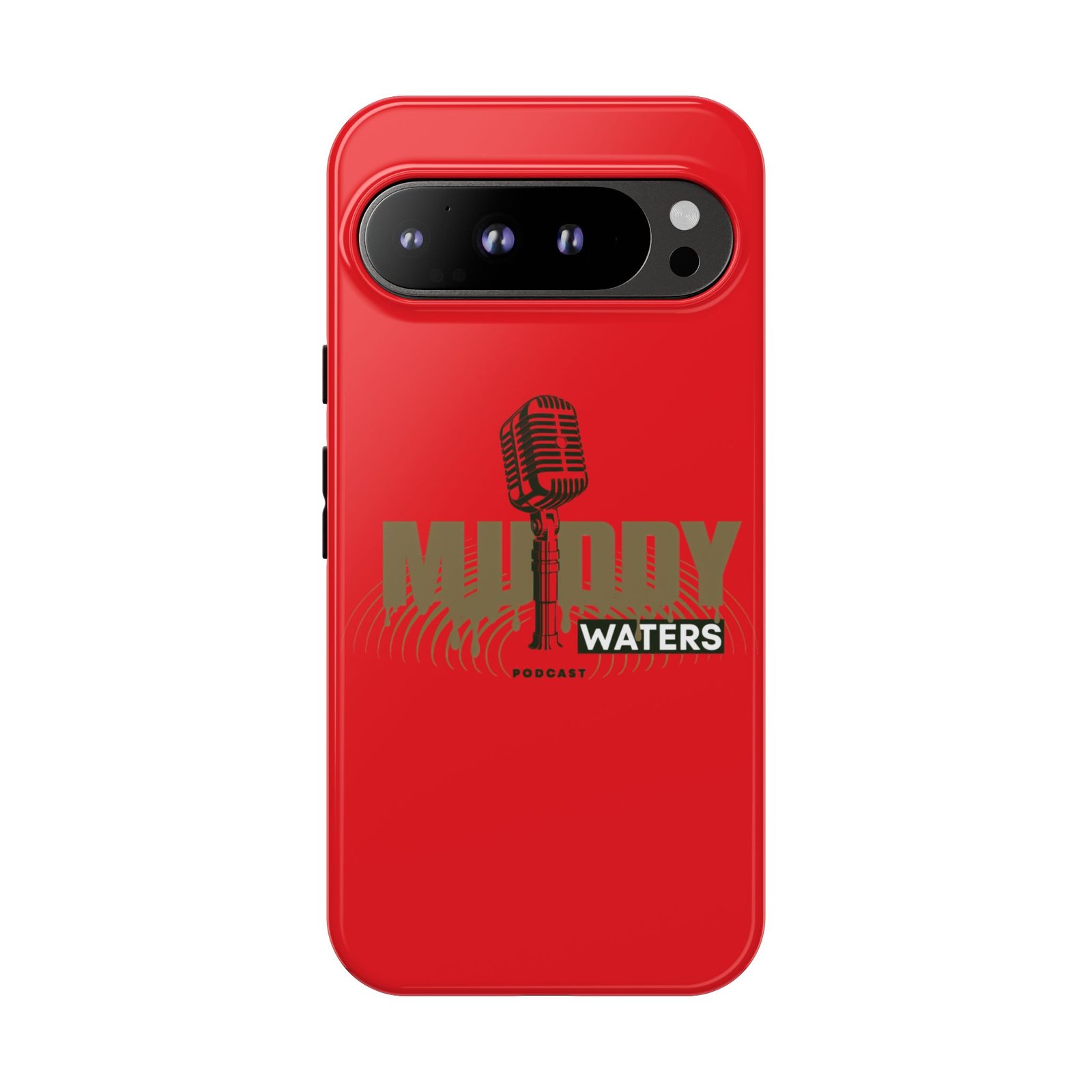 Muddy Waters Podcast Tough Phone Case – Retro Microphone Design - Image 192