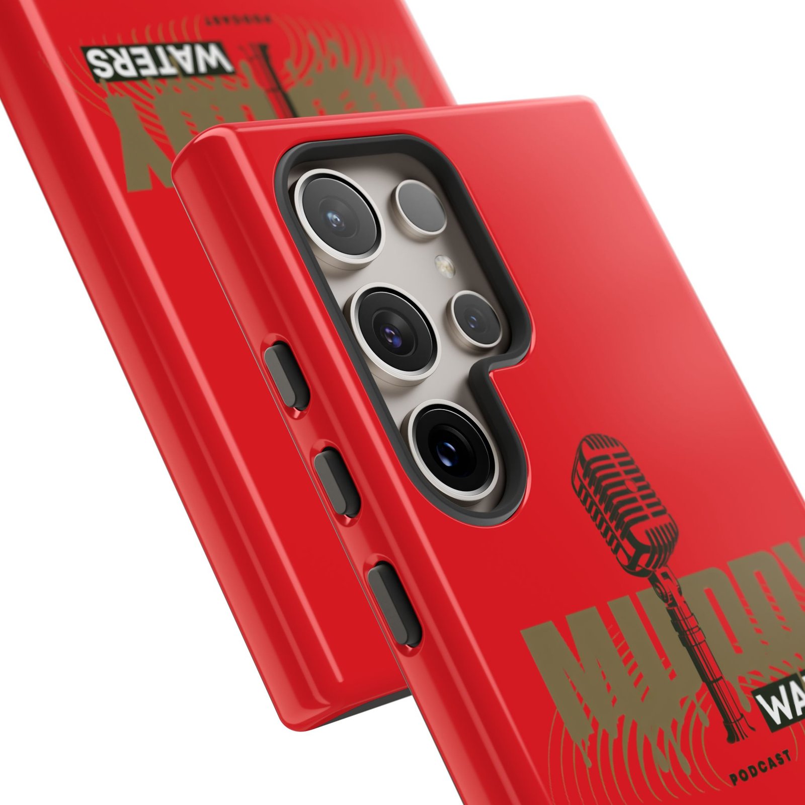 Muddy Waters Podcast Tough Phone Case – Retro Microphone Design - Image 129
