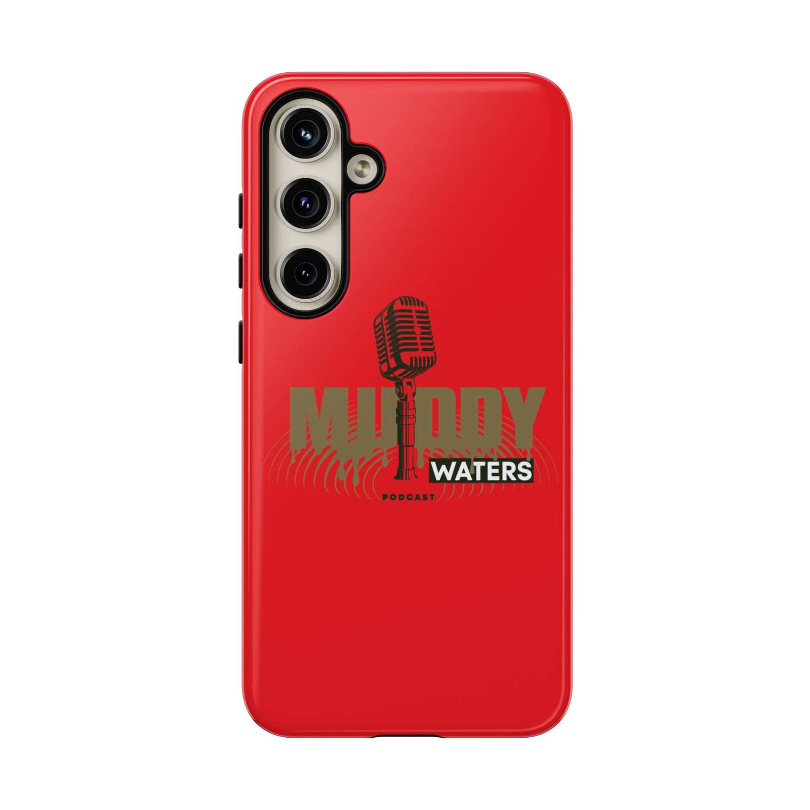 Muddy Waters Podcast Tough Phone Case – Retro Microphone Design - Image 120