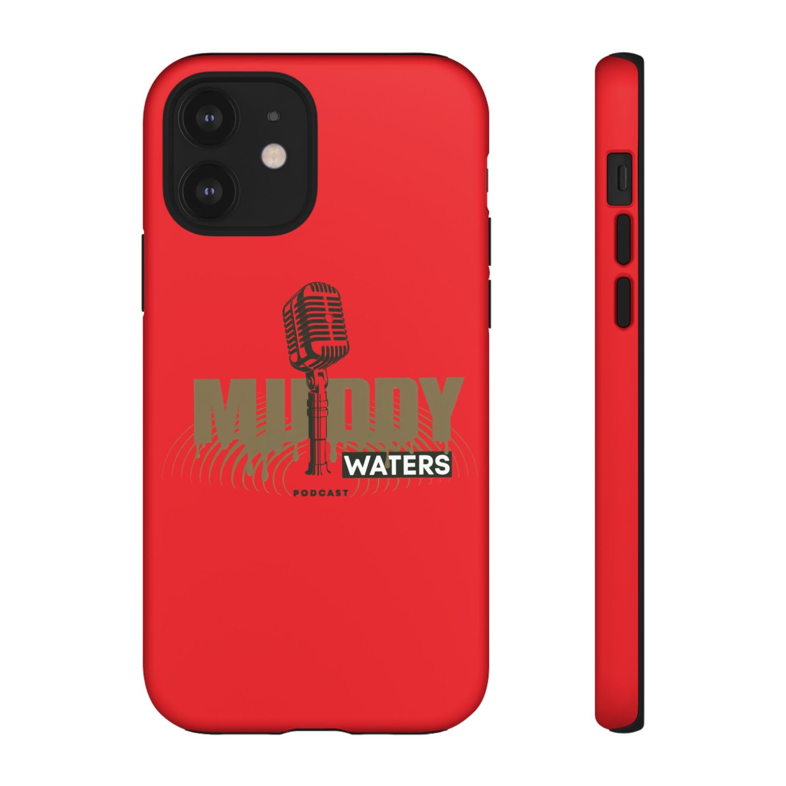 Muddy Waters Podcast Tough Phone Case – Retro Microphone Design - Image 21