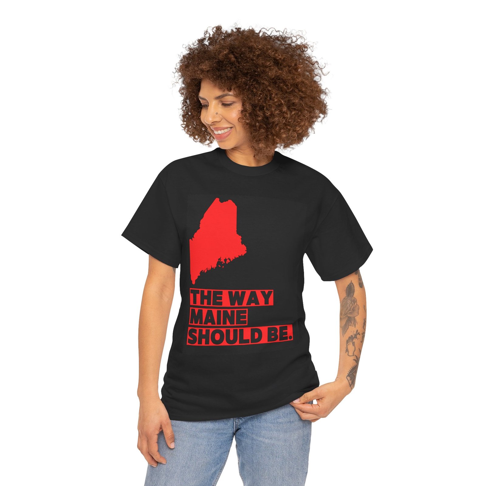 Make Maine Red Tee, Maine Shirt, Unisex Cotton Tee, Gift for Maine Lovers, Vacation Souvenir Shirt - Image 16