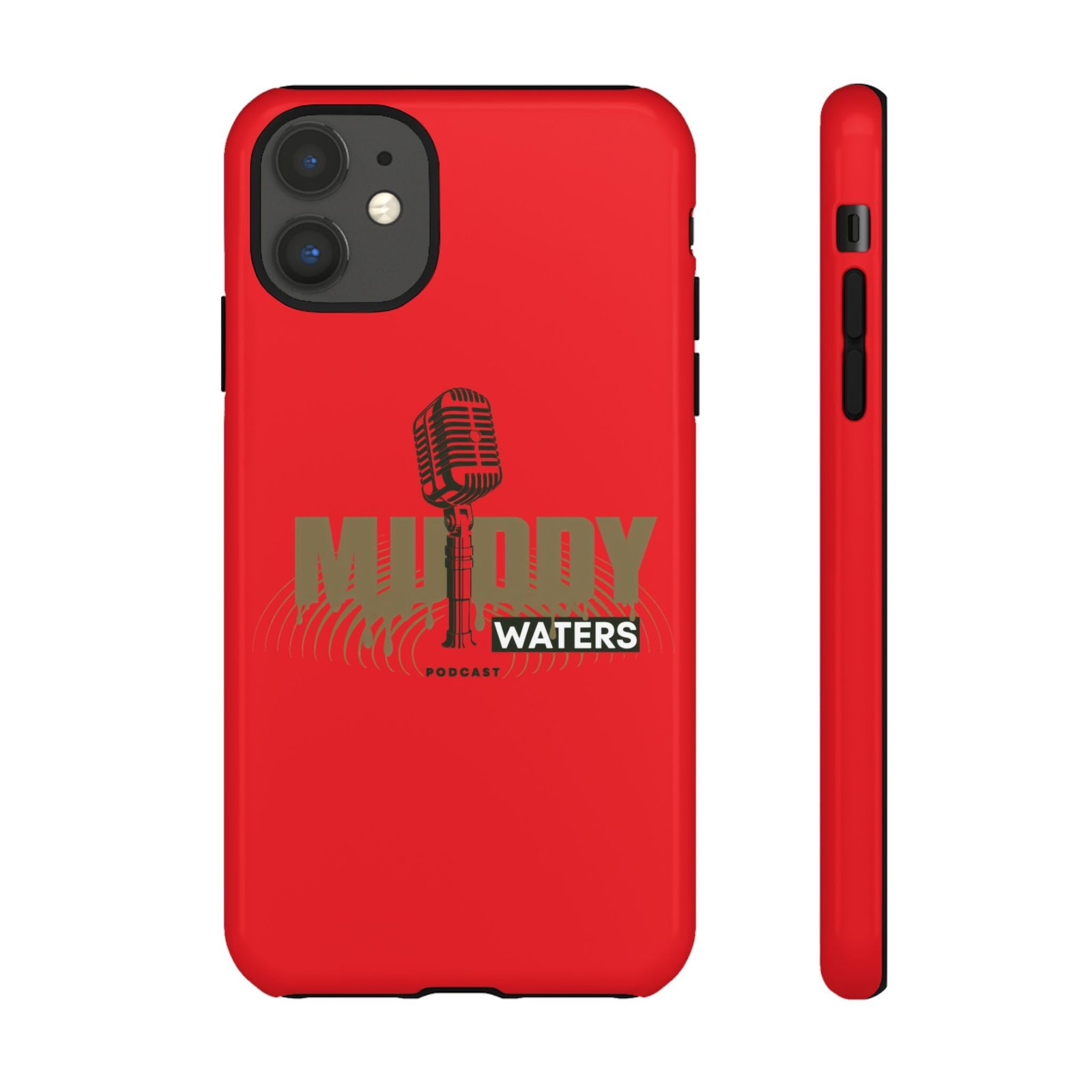 Muddy Waters Podcast Tough Phone Case – Retro Microphone Design - Image 13