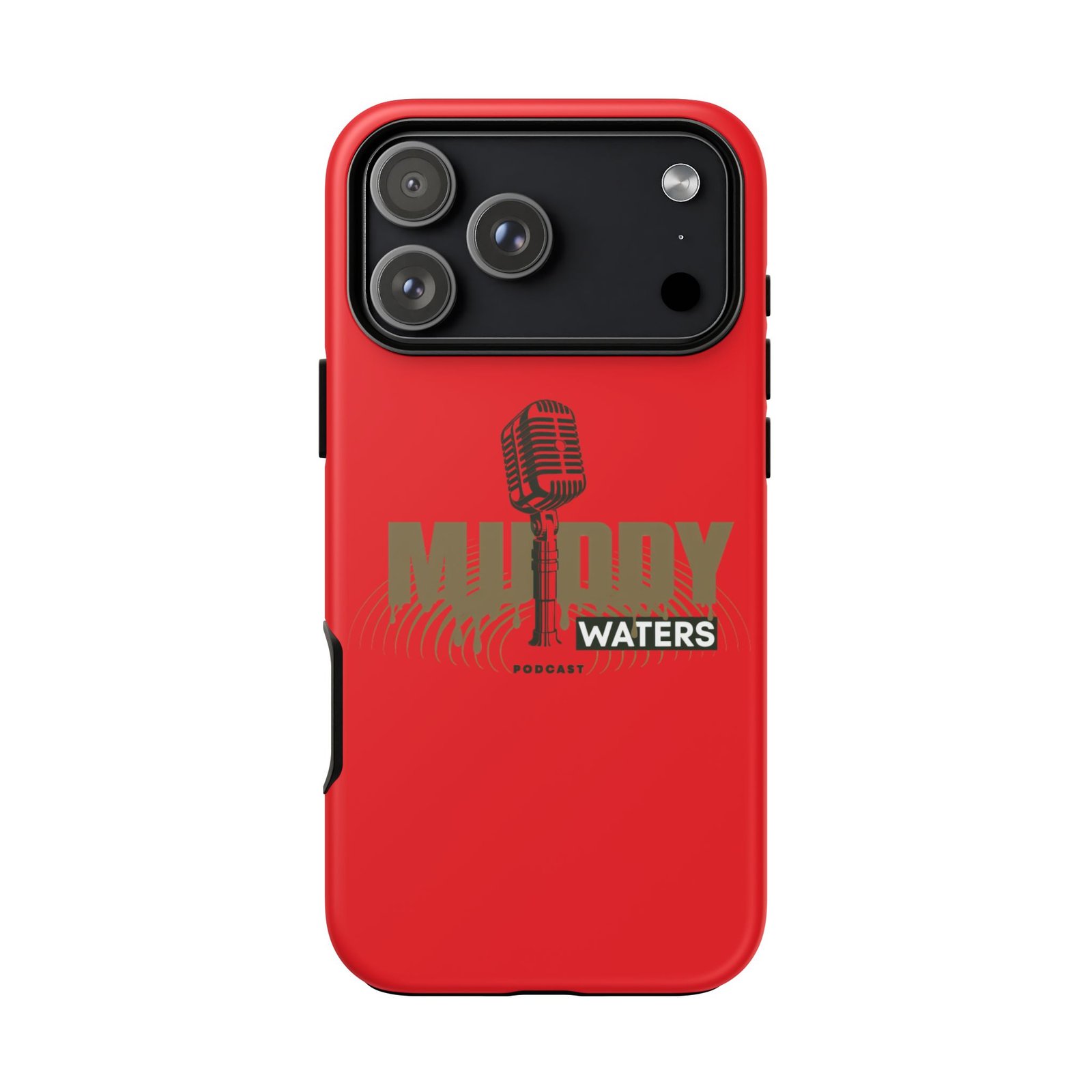 Muddy Waters Podcast Tough Phone Case – Retro Microphone Design - Image 229