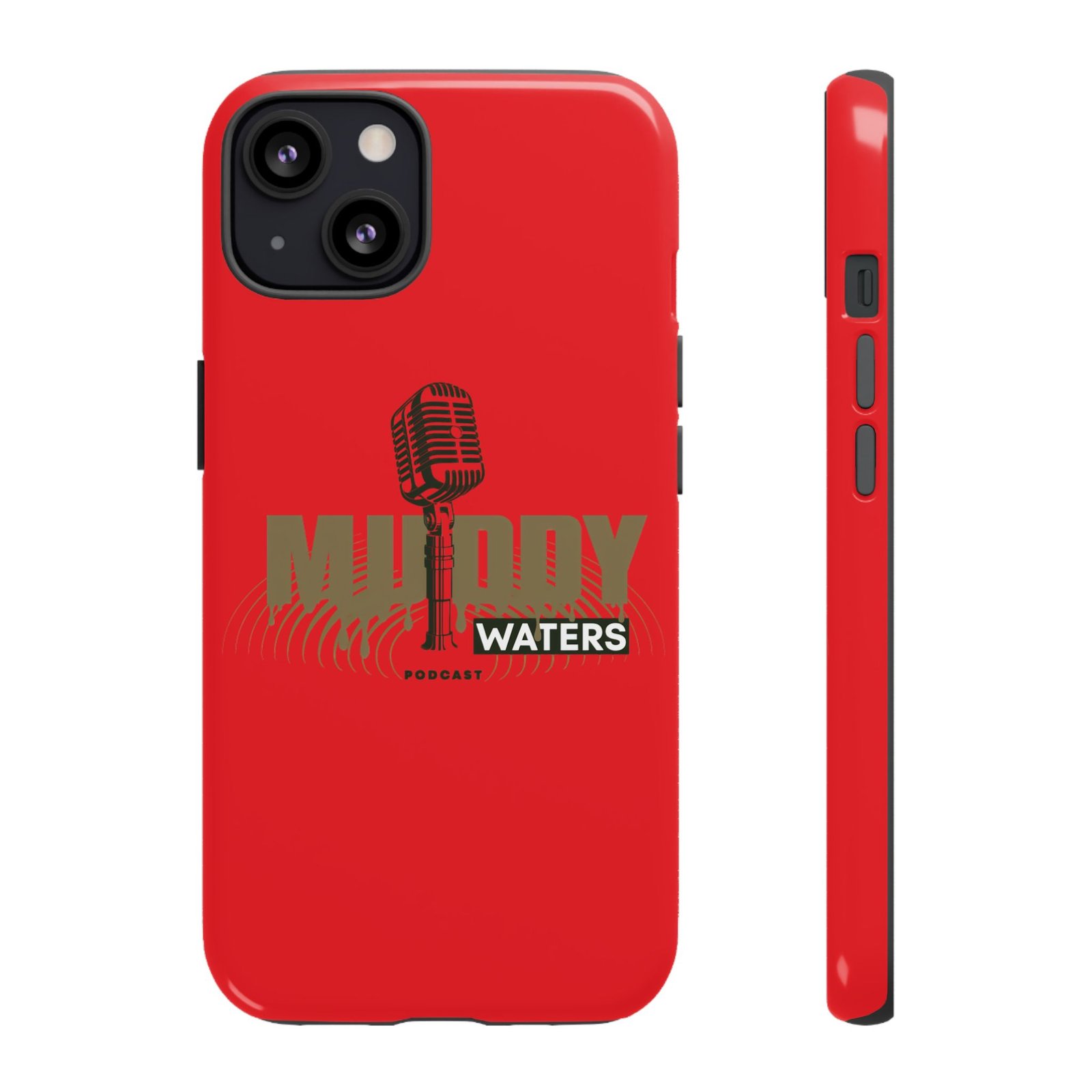 Muddy Waters Podcast Tough Phone Case – Retro Microphone Design - Image 26
