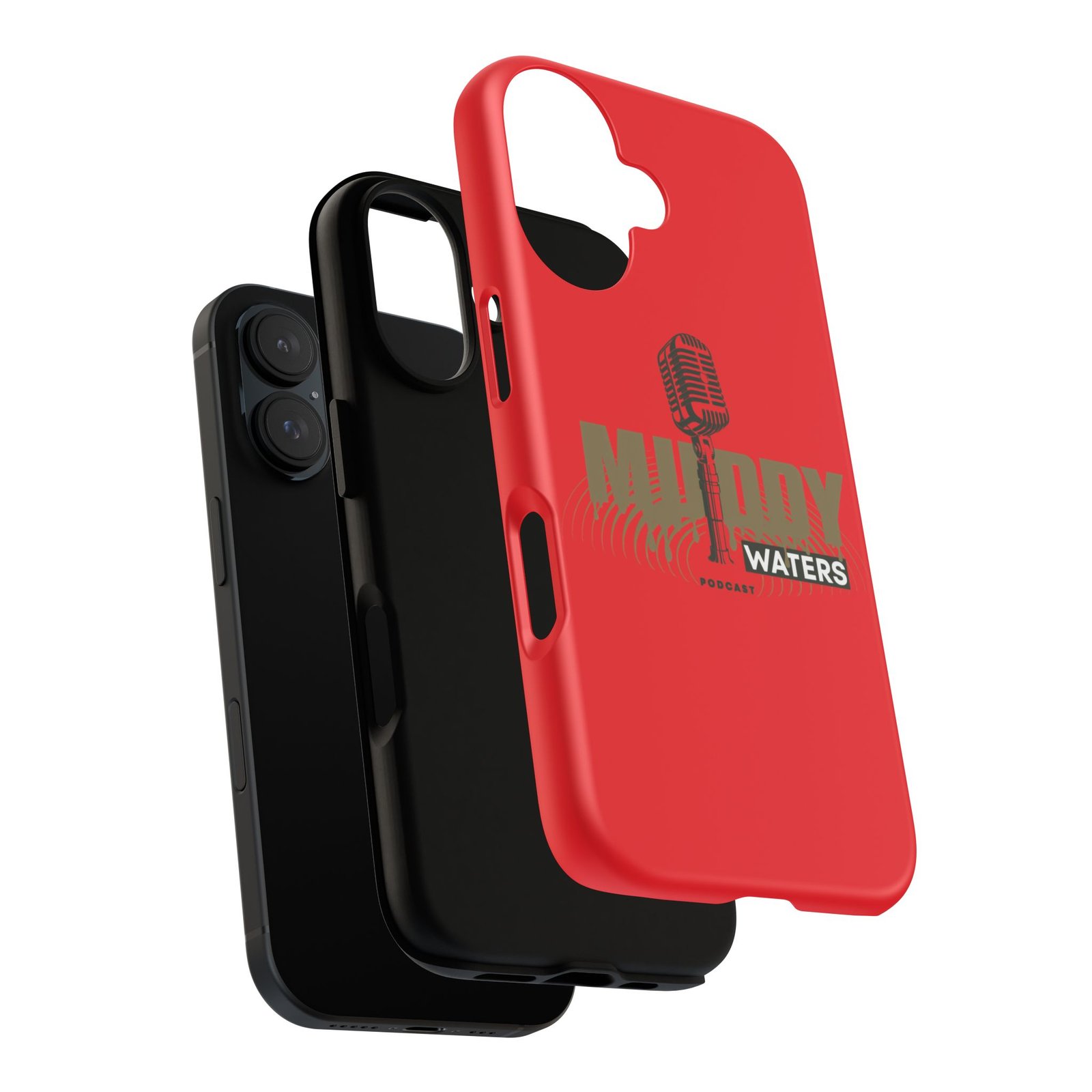Muddy Waters Podcast Tough Phone Case – Retro Microphone Design - Image 158