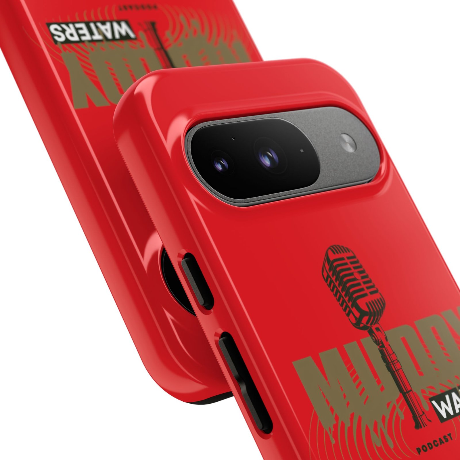 Muddy Waters Podcast Tough Phone Case – Retro Microphone Design - Image 181