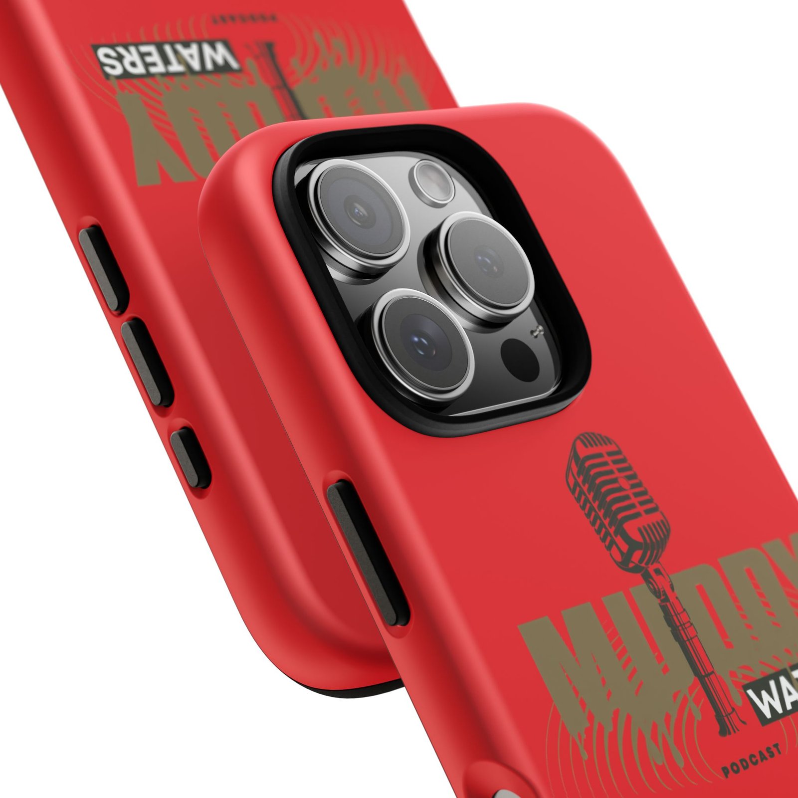 Muddy Waters Podcast Tough Phone Case – Retro Microphone Design - Image 173