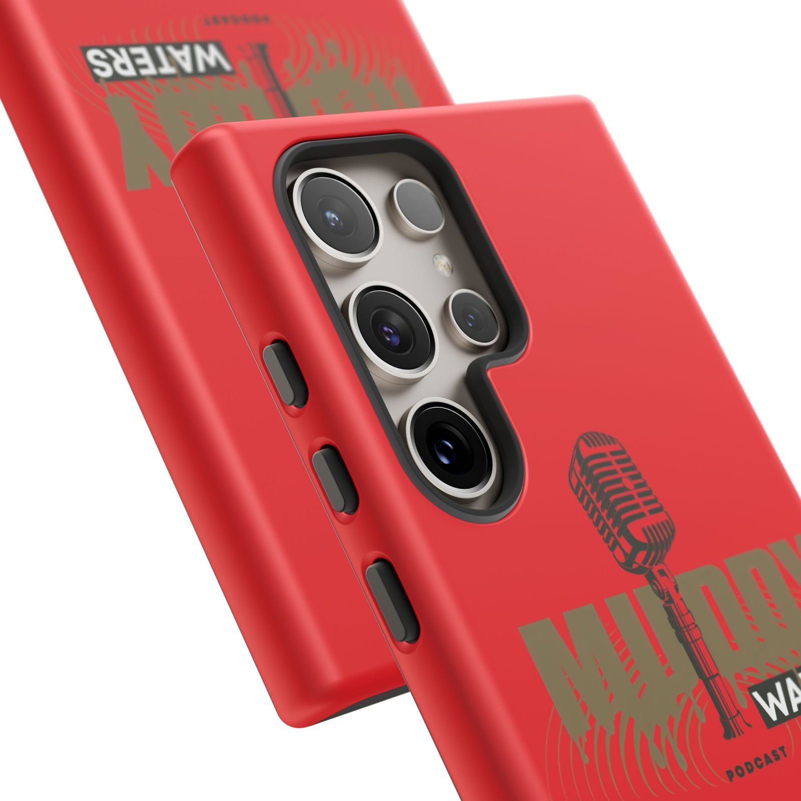Muddy Waters Podcast Tough Phone Case – Retro Microphone Design - Image 133