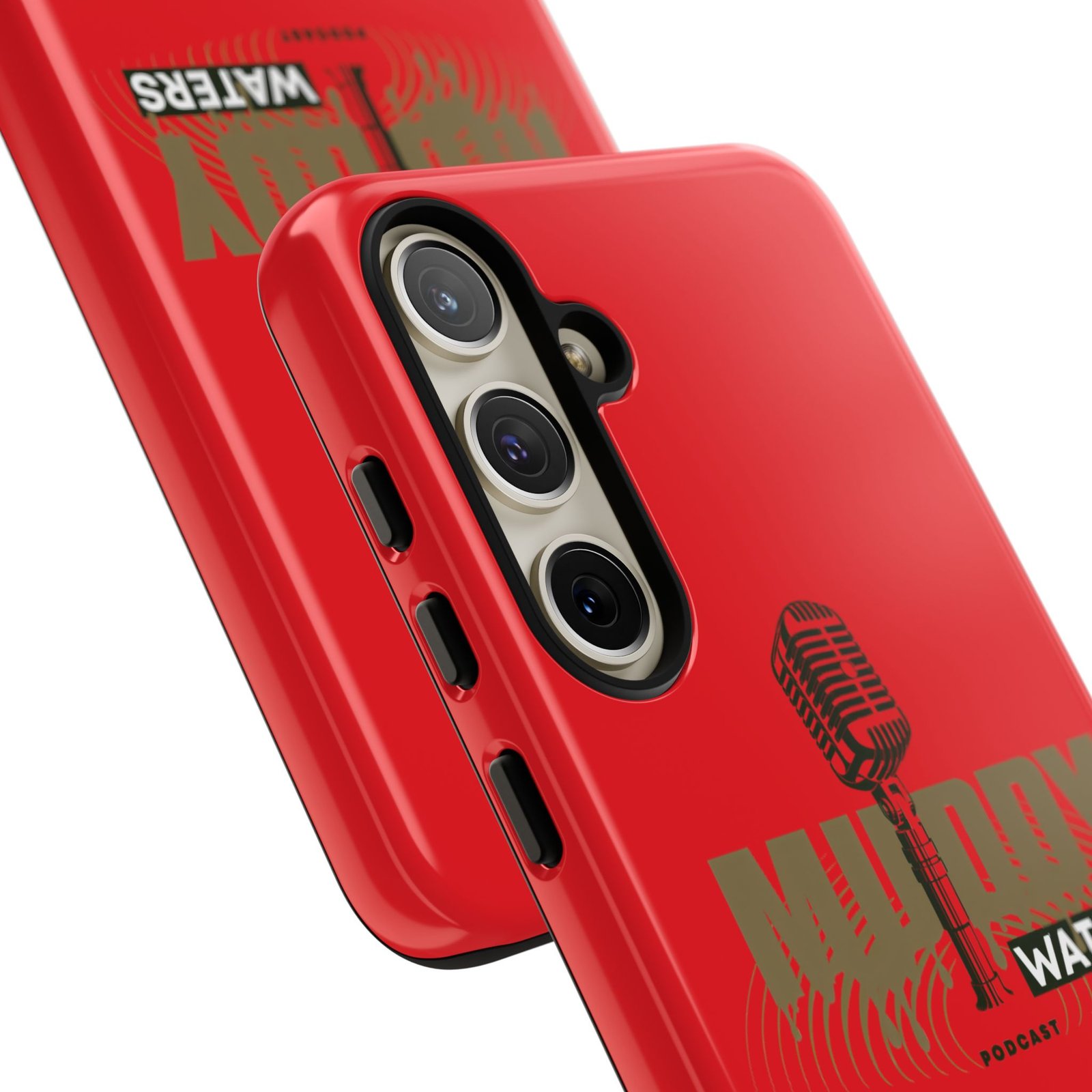 Muddy Waters Podcast Tough Phone Case – Retro Microphone Design - Image 121