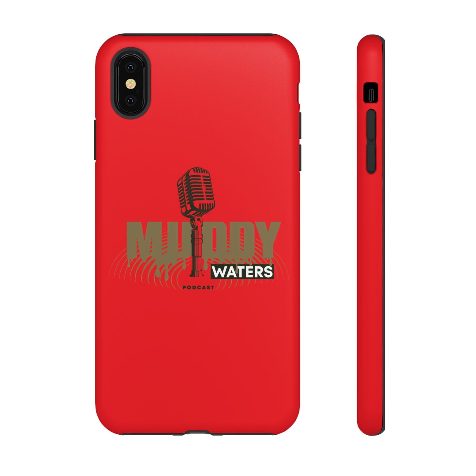 Muddy Waters Podcast Tough Phone Case – Retro Microphone Design - Image 12