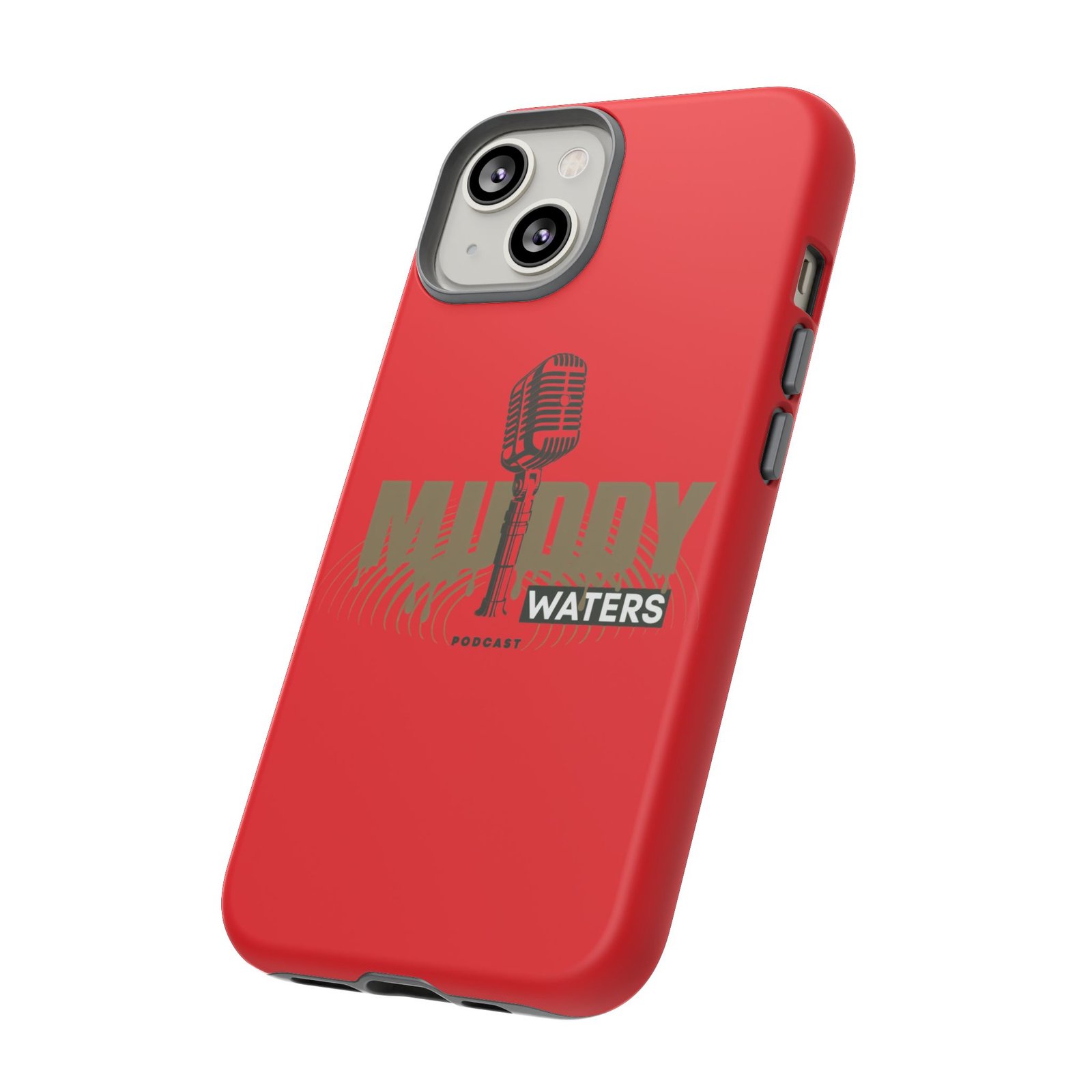 Muddy Waters Podcast Tough Phone Case – Retro Microphone Design - Image 51