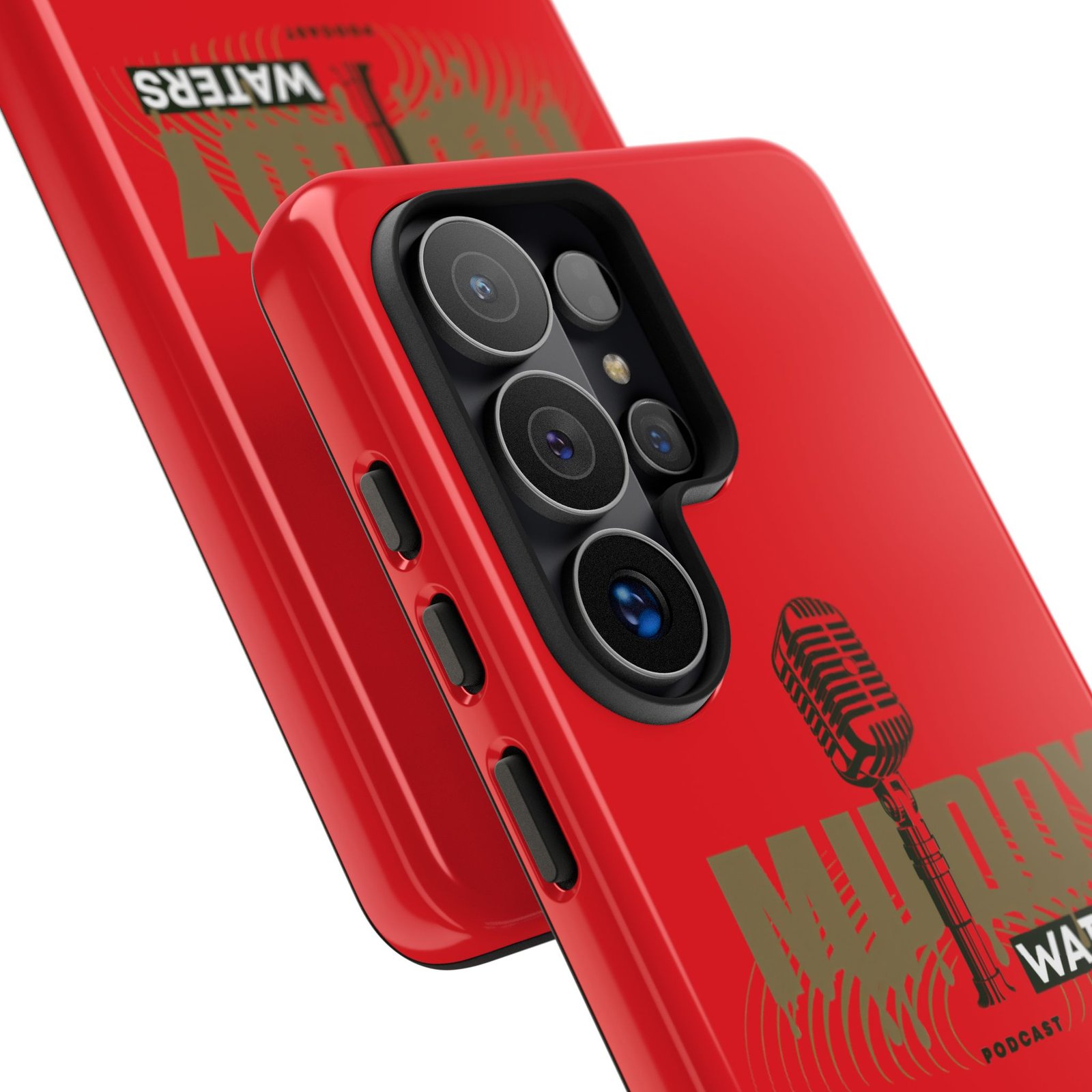 Muddy Waters Podcast Tough Phone Case – Retro Microphone Design - Image 239