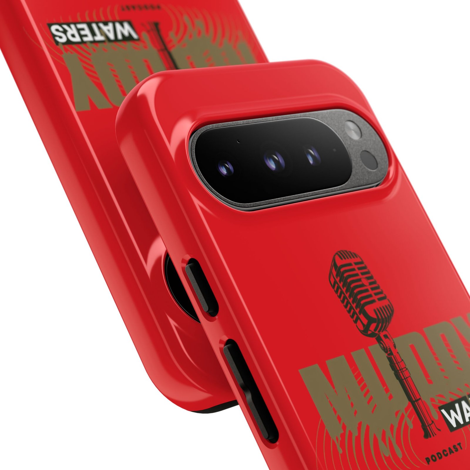 Muddy Waters Podcast Tough Phone Case – Retro Microphone Design - Image 187