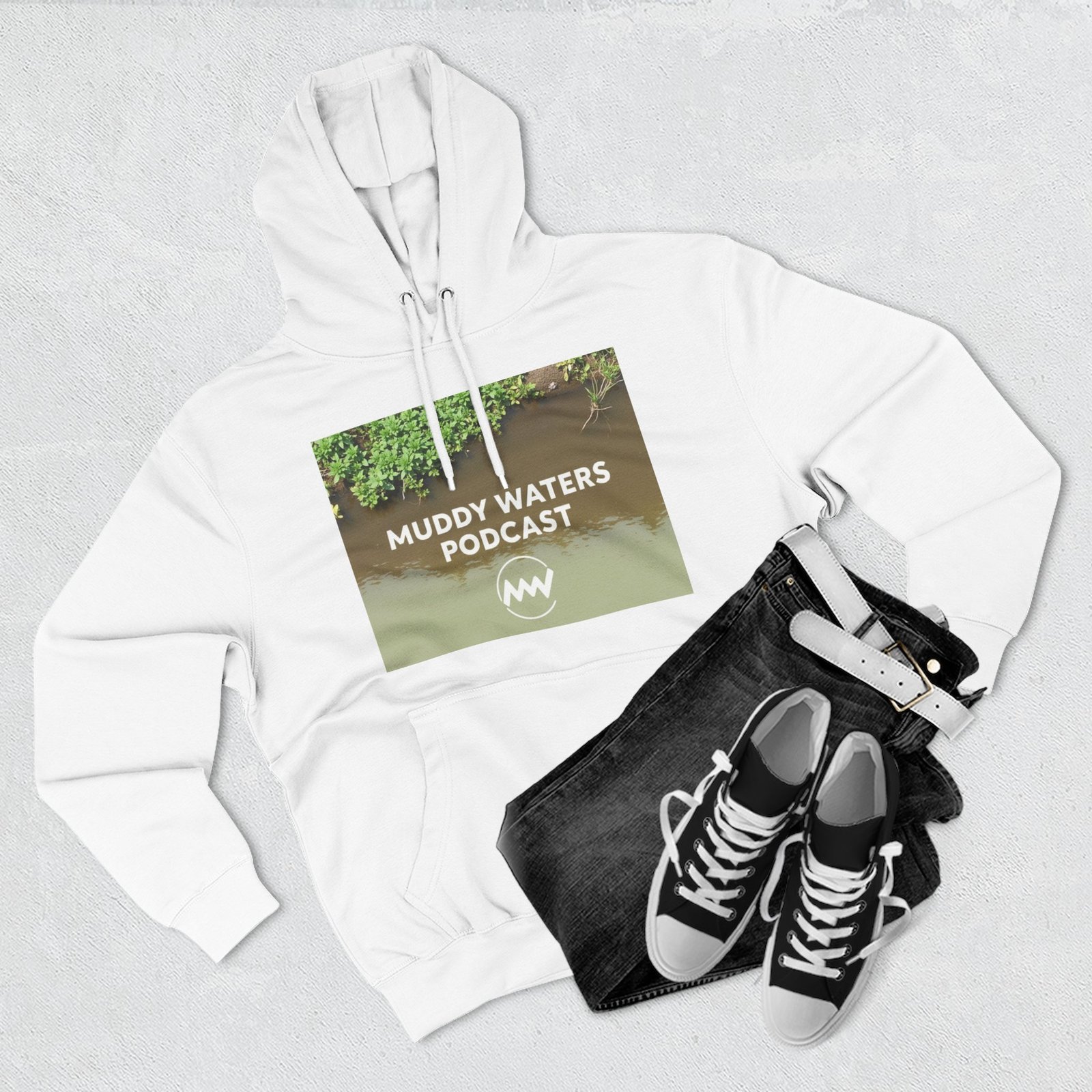 Muddy Waters Podcast Three-Panel Fleece Hoodie - Image 3
